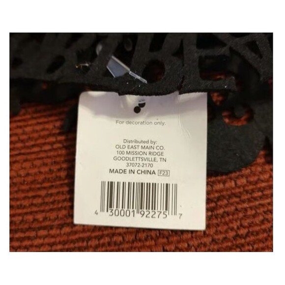 Hanging Halloween Felt Decor Trick or Treat Boo Skull Skeleton Spider Pumpkin - Picture 8 of 8